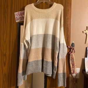 neutral stripped sweater